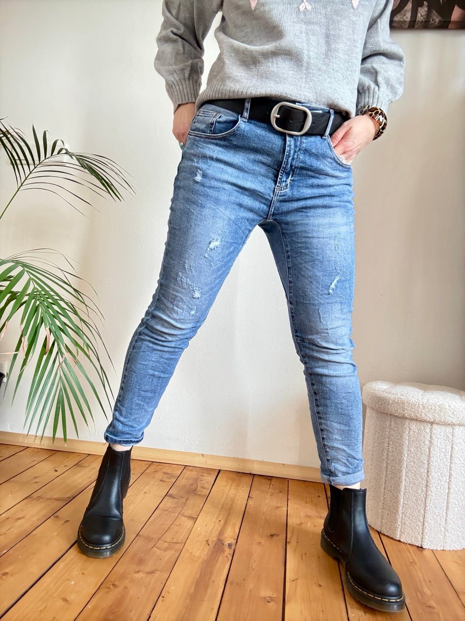 Hose Jeans Fantastisch Elastisch Used Denim - FROLLEIN KÄTHE Shop
