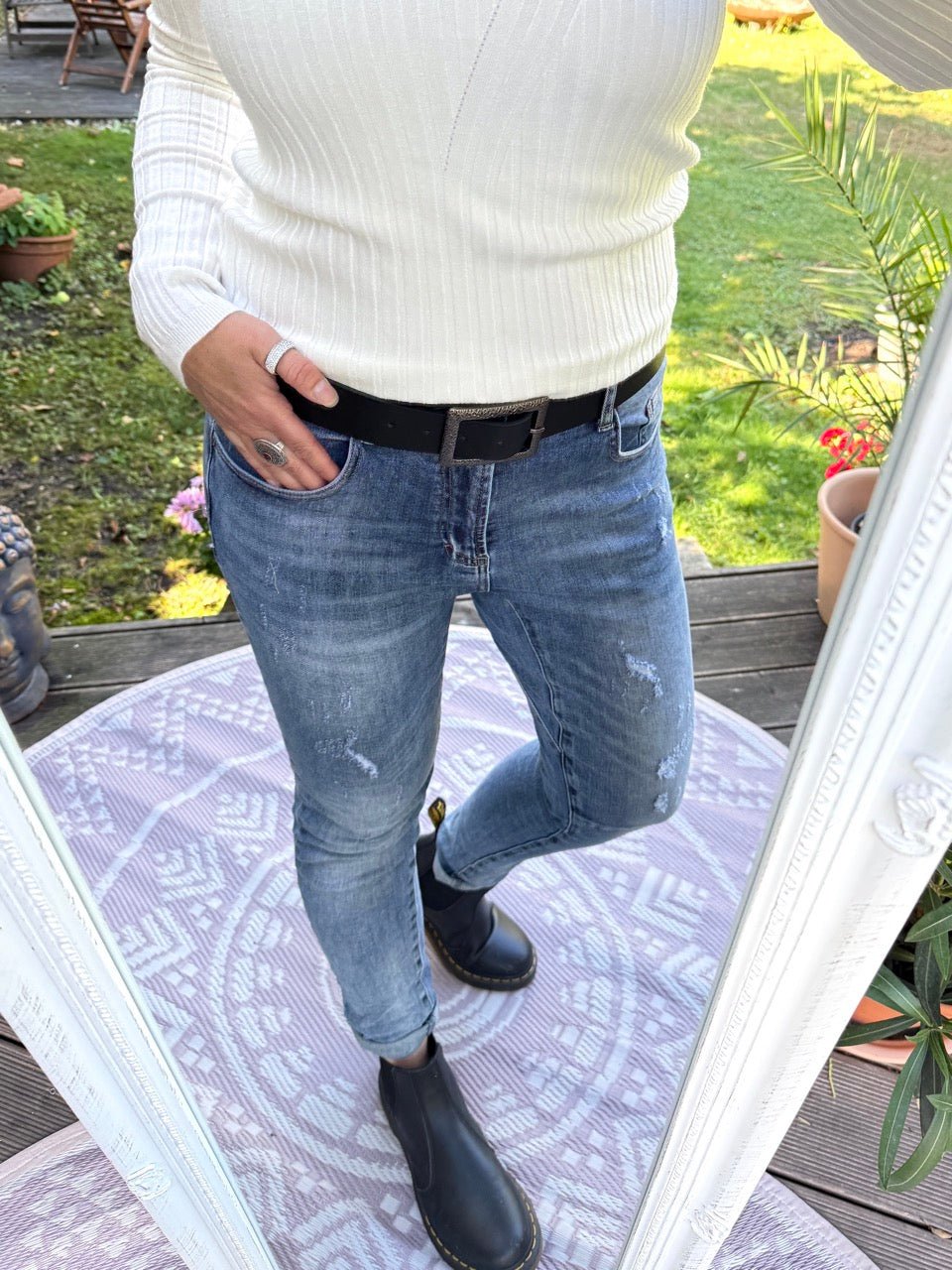 Hose Jeans Fantastisch Elastisch Used Denim - FROLLEIN KÄTHE Shop