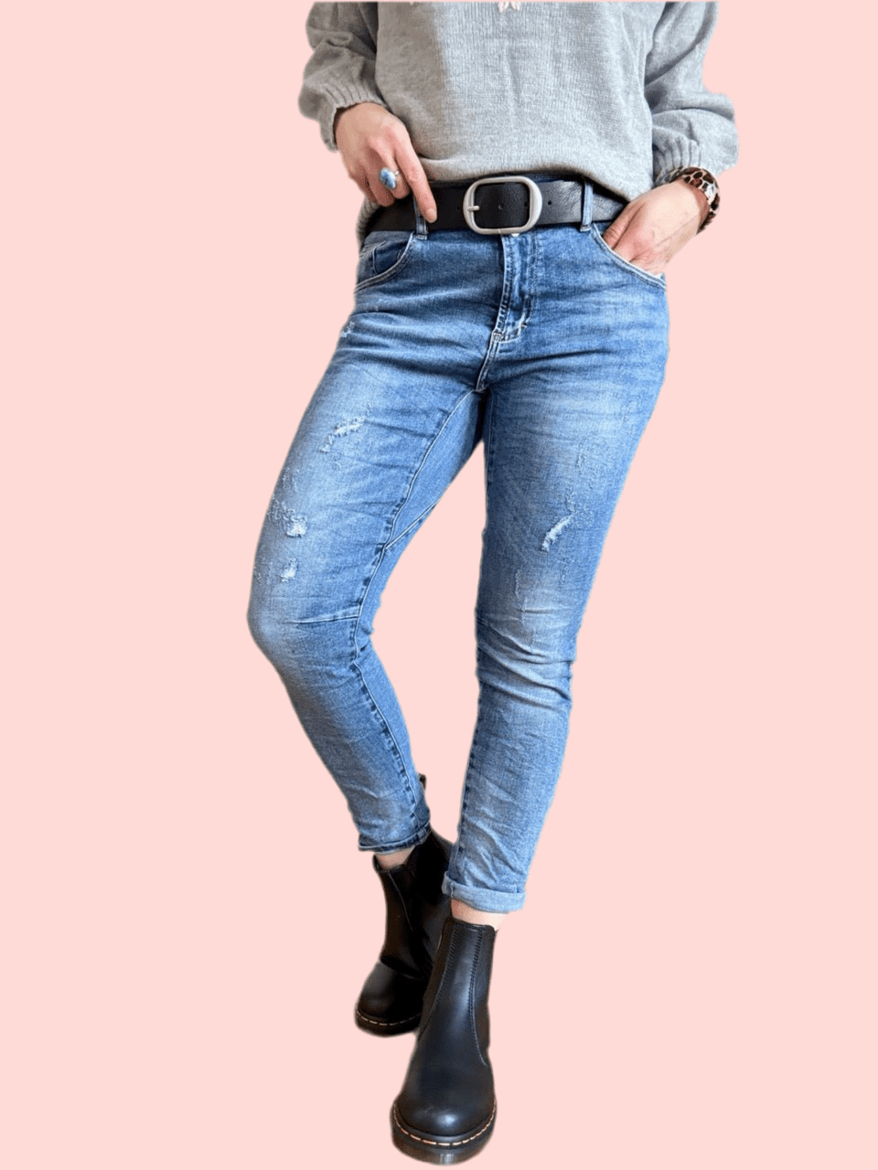 Hose Jeans Fantastisch Elastisch Used Denim - FROLLEIN KÄTHE Shop
