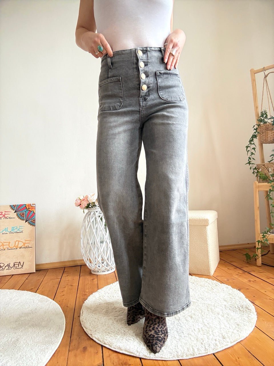 Hose Jeans Floretta Vintage Grau / kein Versand in verschiedenen Größen! - FROLLEIN KÄTHE Shop