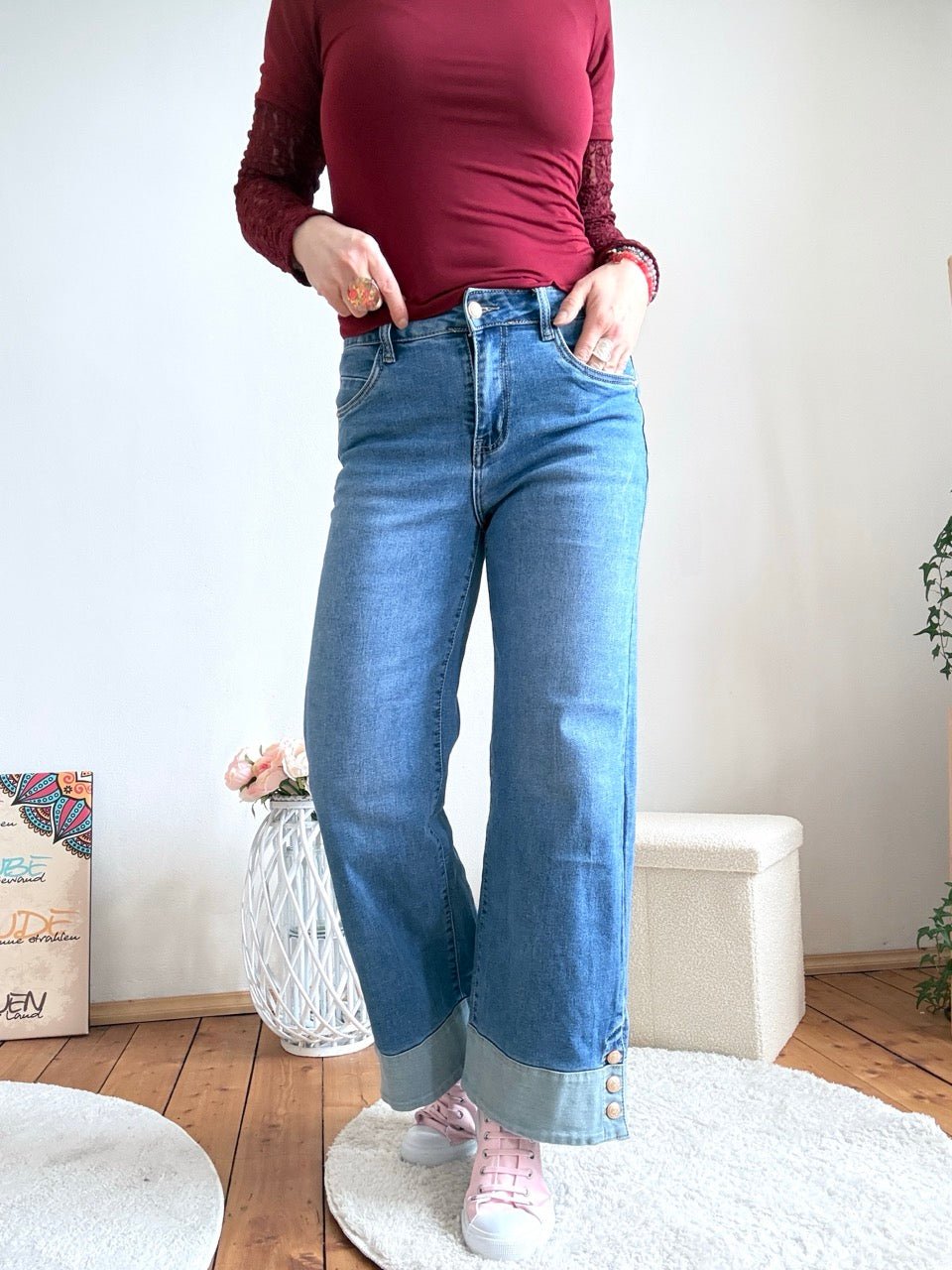 Hose Jeans Lucy Wide Leg Denim - FROLLEIN KÄTHE Shop