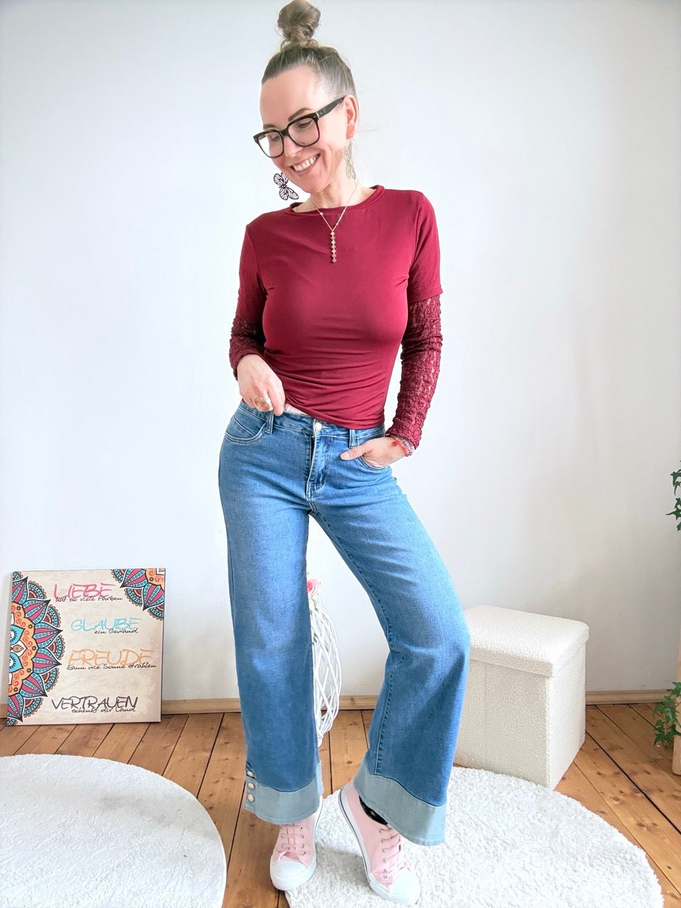Hose Jeans Lucy Wide Leg Denim - FROLLEIN KÄTHE Shop