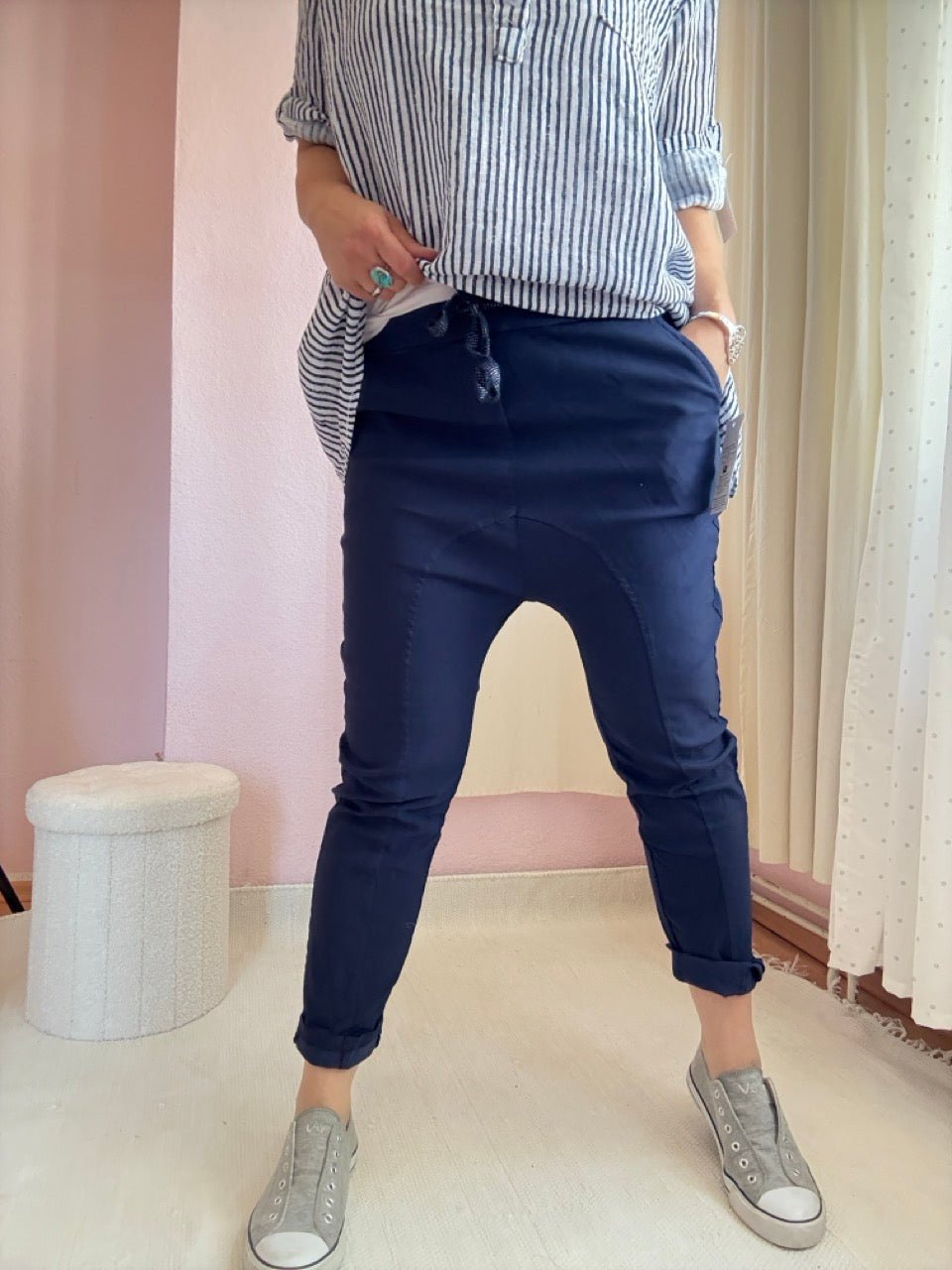 Hose Jogpants Baggystyle Blau - FROLLEIN KÄTHE Shop