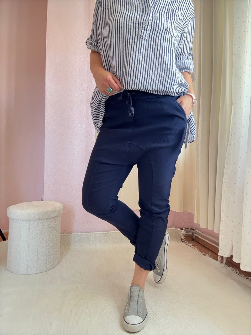 Hose Jogpants Baggystyle Blau - FROLLEIN KÄTHE Shop