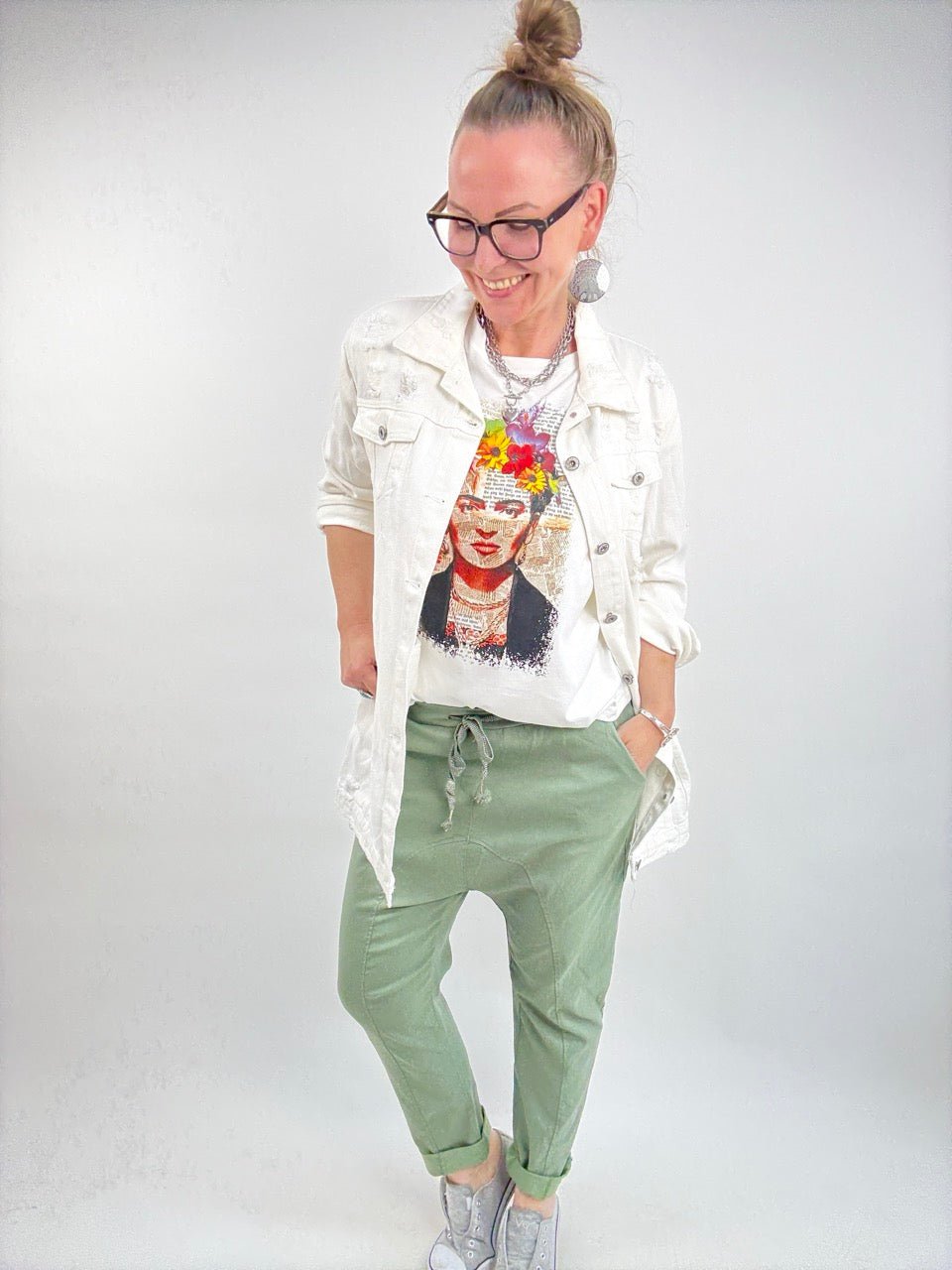 Hose Jogpants Baggystyle Olive - FROLLEIN KÄTHE Shop