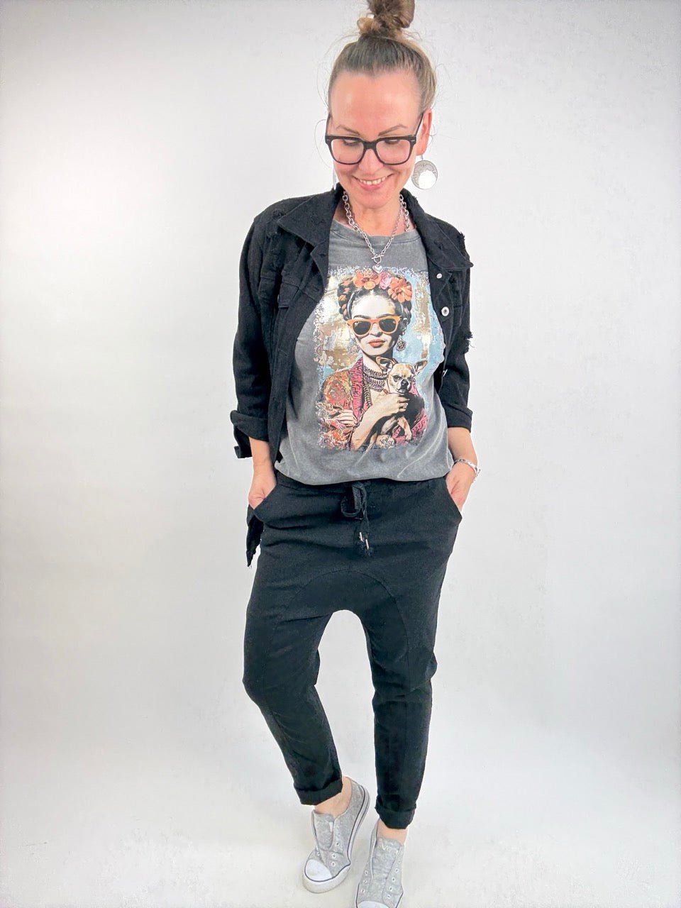 Hose Jogpants Baggystyle Schwarz - FROLLEIN KÄTHE Shop