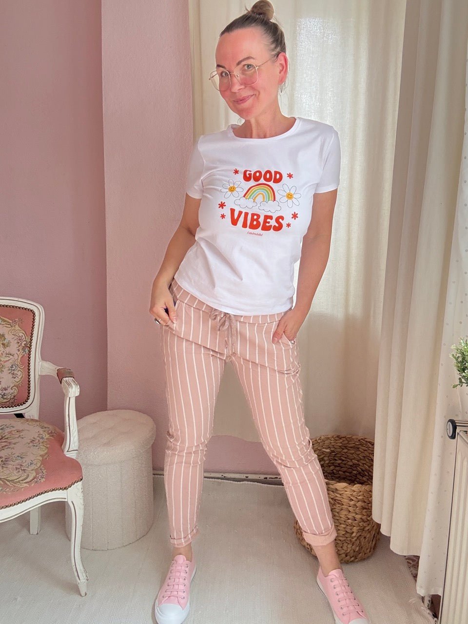 Hose Jogpants Stripe Rose BESTSELLER! - FROLLEIN KÄTHE Shop