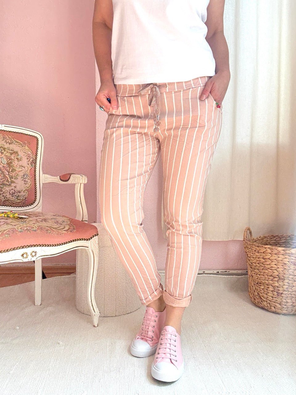 Hose Jogpants Stripe Rose BESTSELLER! - FROLLEIN KÄTHE Shop