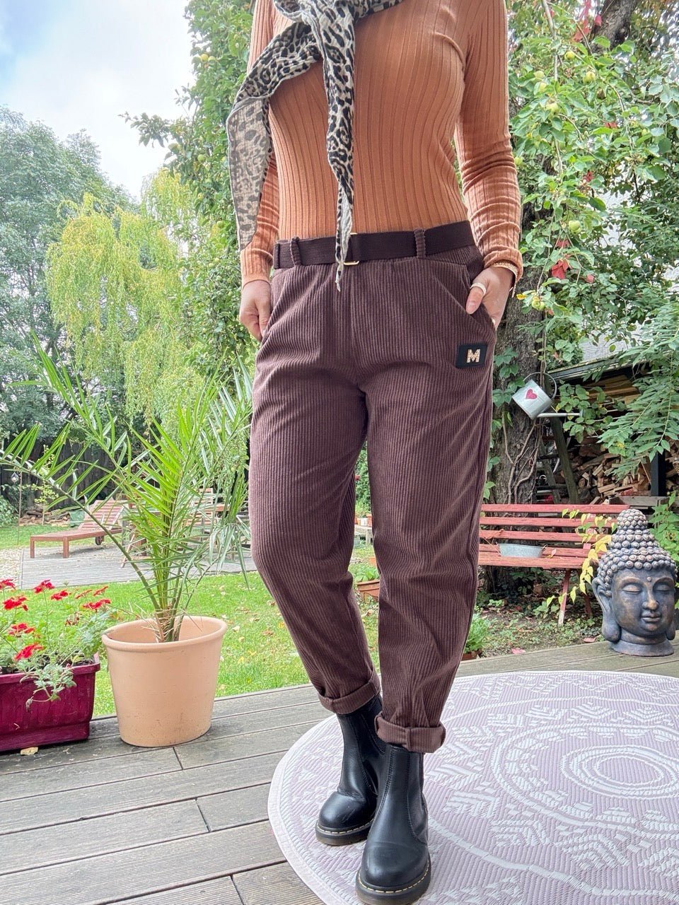 Hose Lady Cord Chocolate - FROLLEIN KÄTHE Shop