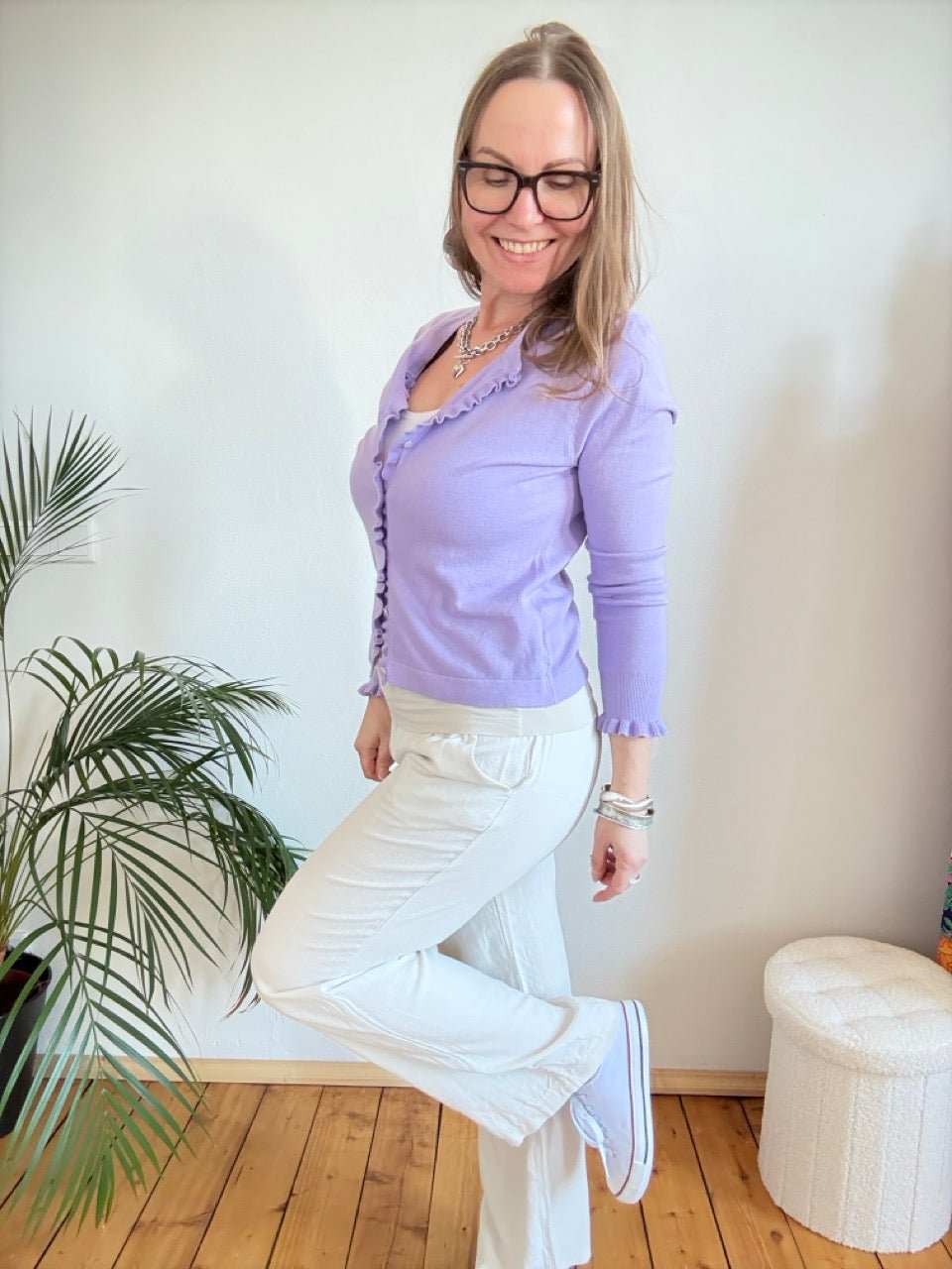 Hose Leinen Glück Wollweiß - FROLLEIN KÄTHE Shop