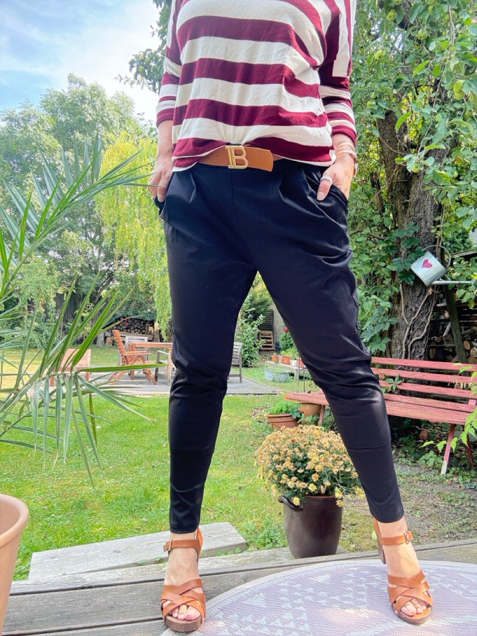 Hose Lena Schwarz - FROLLEIN KÄTHE Shop
