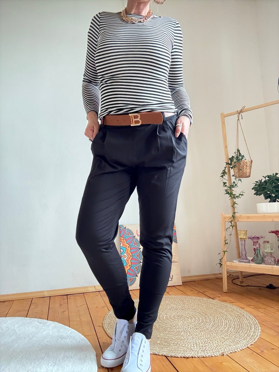 Hose Lena Schwarz - FROLLEIN KÄTHE Shop