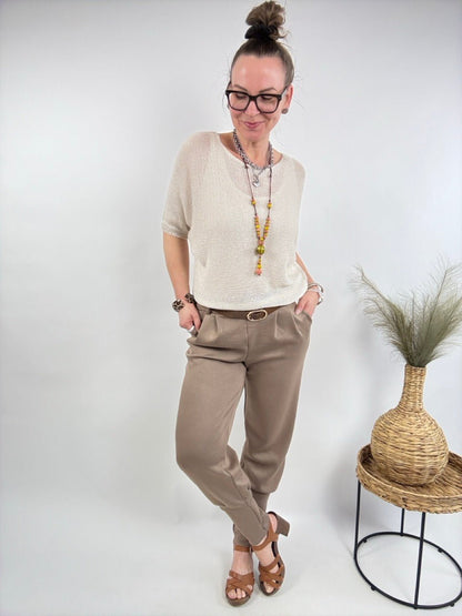Hose Lena Taupe - FROLLEIN KÄTHE Shop