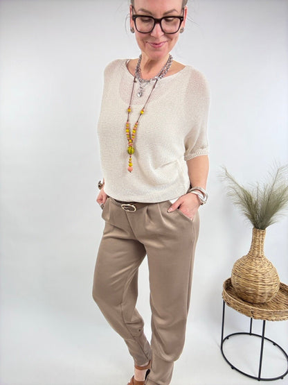 Hose Lena Taupe - FROLLEIN KÄTHE Shop