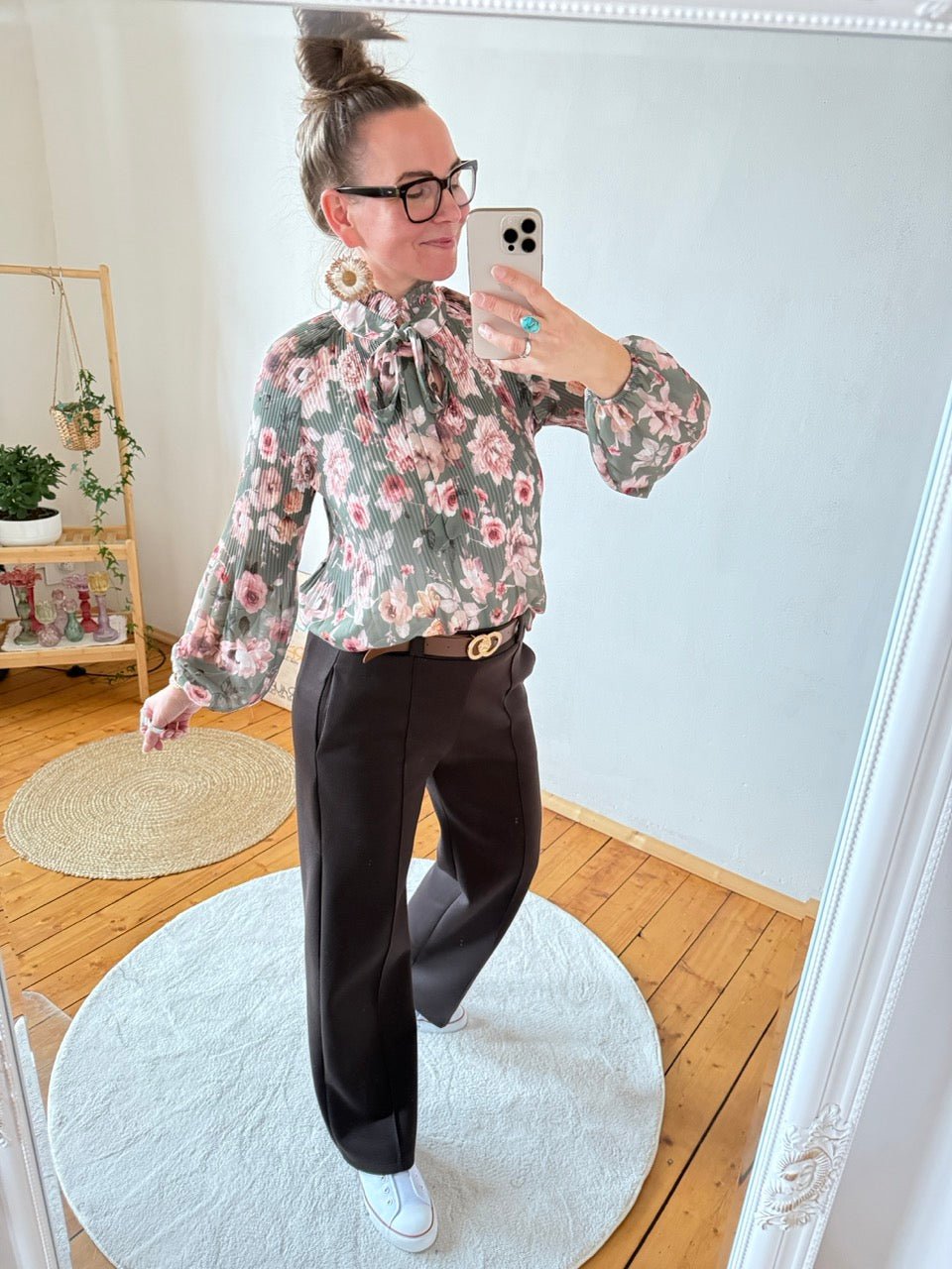 Hose Marlen mit Gürtel Schoko Braun - FROLLEIN KÄTHE Shop