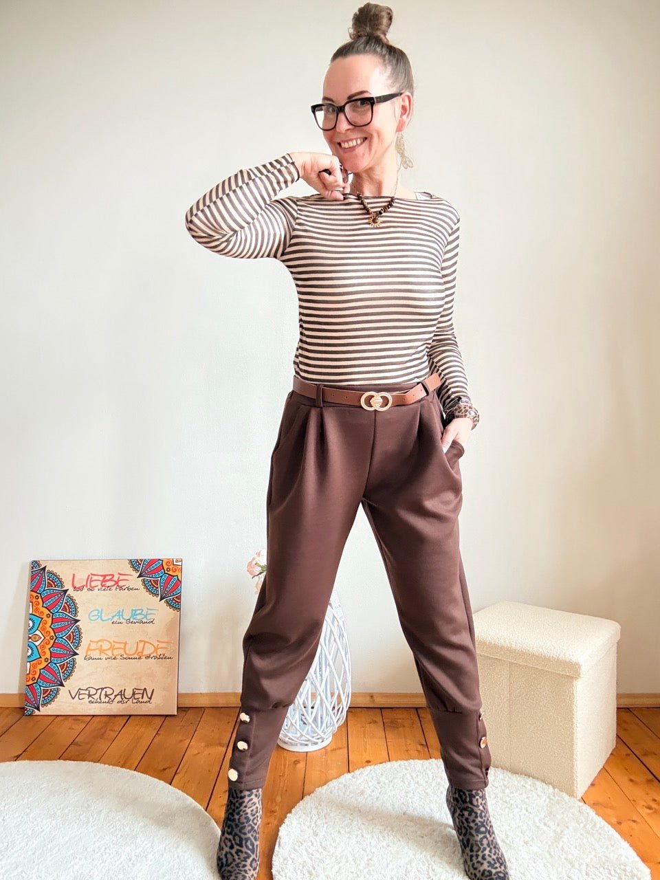 Hose Melodie Kastanien Braun - FROLLEIN KÄTHE Shop