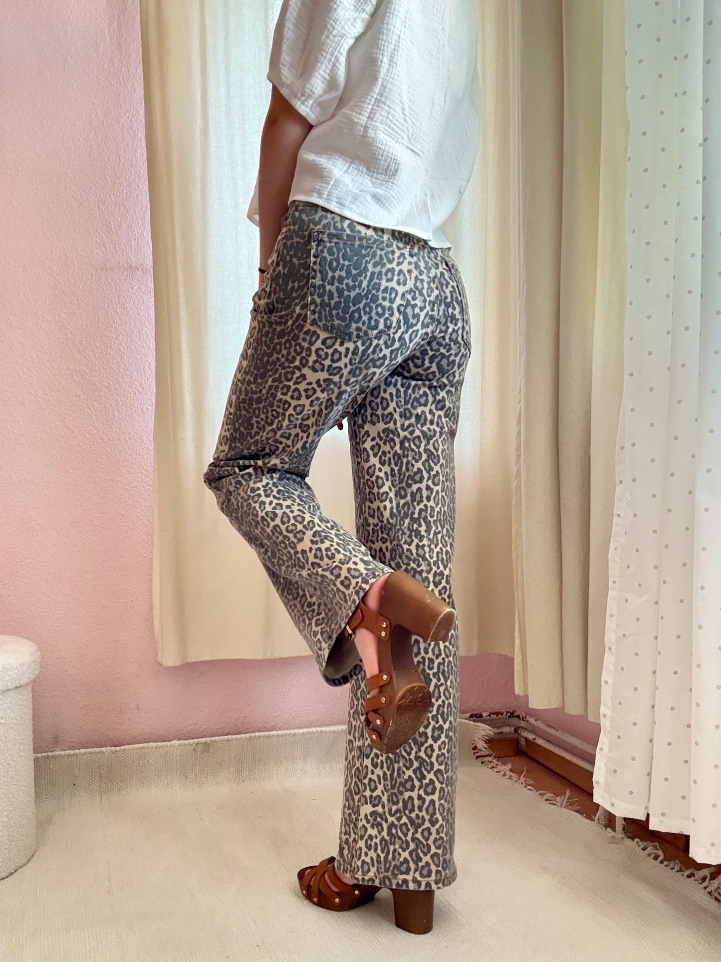 Hose mit Leoprint - FROLLEIN KÄTHE Shop