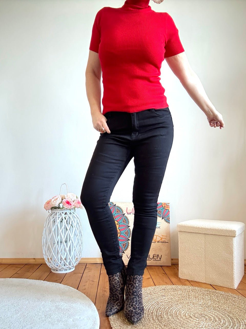 Hose Push up Jeggings Marie Schwarz - FROLLEIN KÄTHE Shop