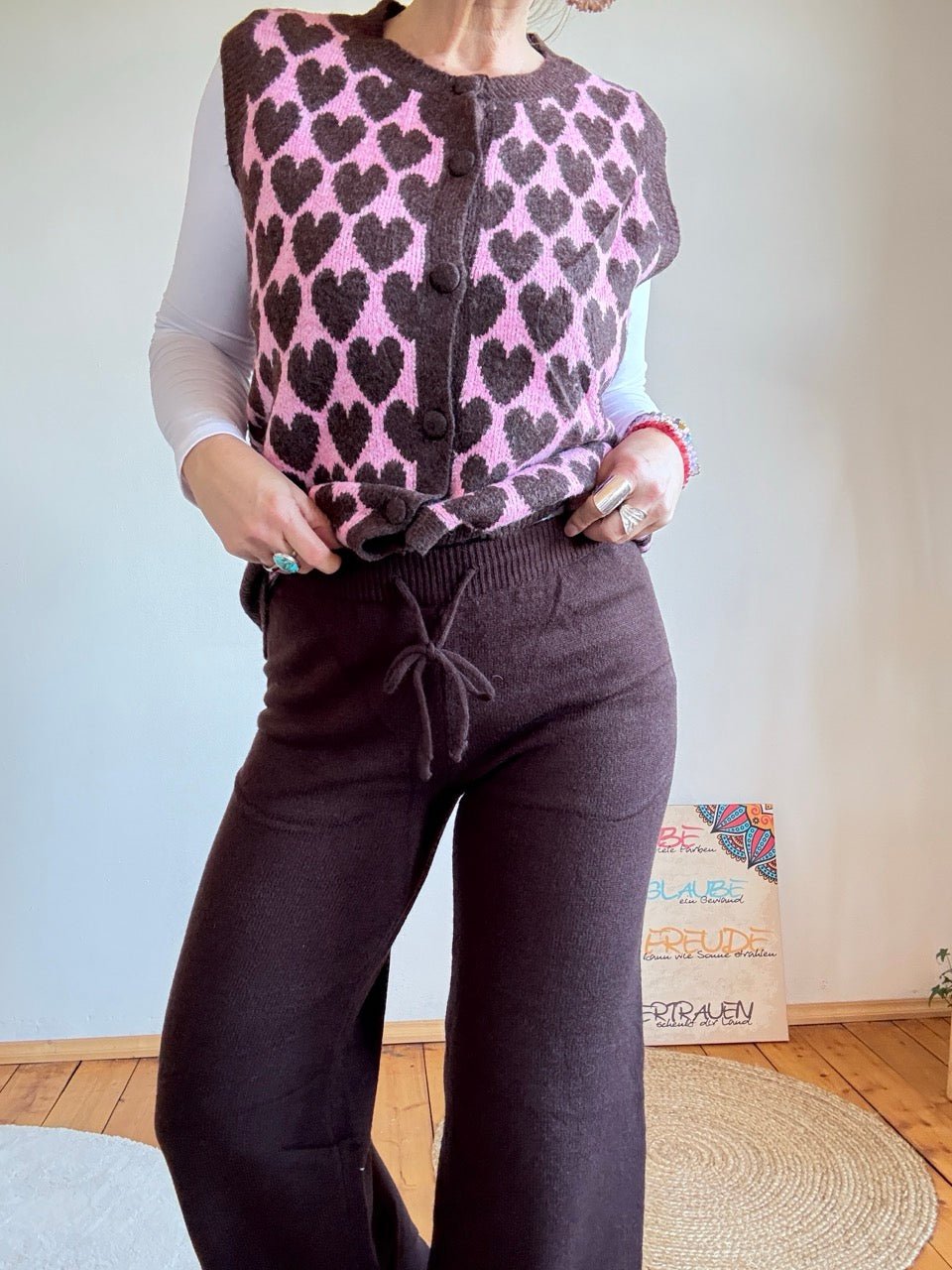 Hose Schick mit Strick Chocolate - FROLLEIN KÄTHE Shop