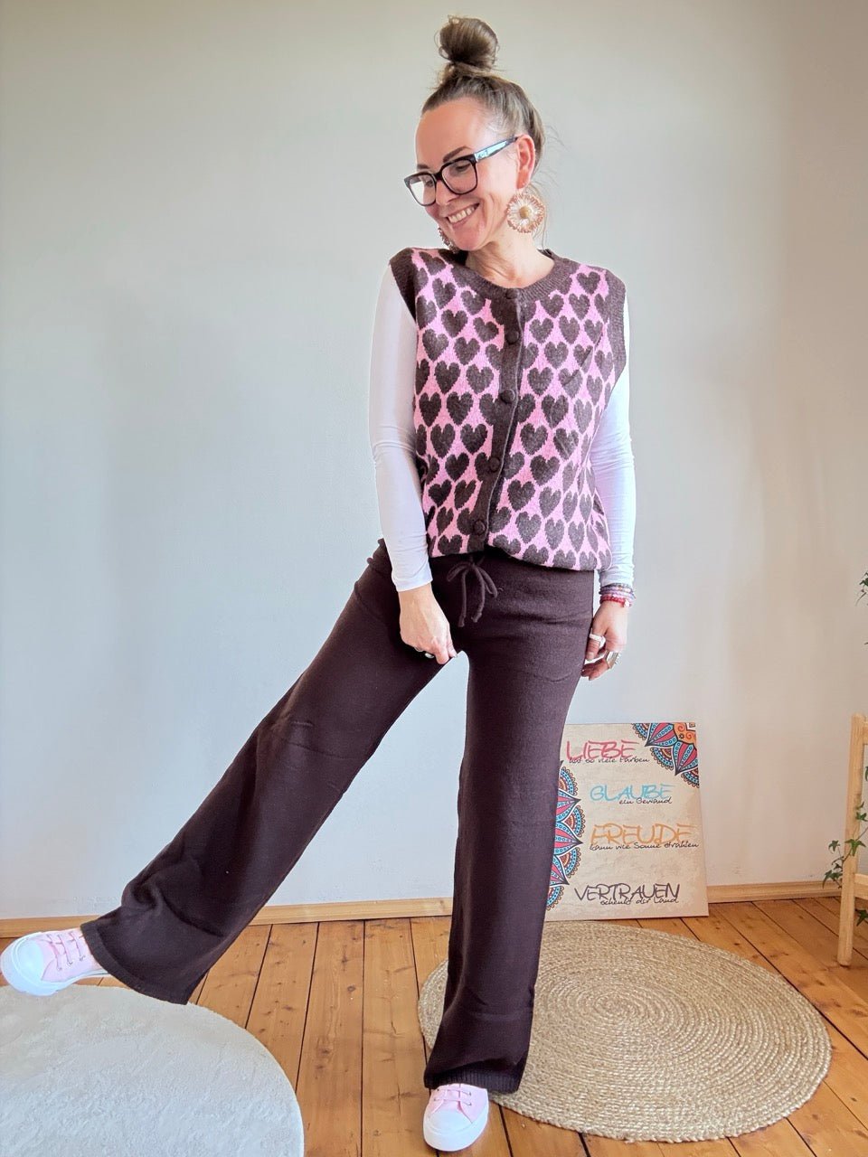 Hose Schick mit Strick Chocolate - FROLLEIN KÄTHE Shop