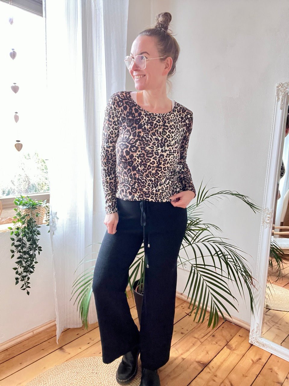 Hose Strick Culotte Schwarz - FROLLEIN KÄTHE Shop