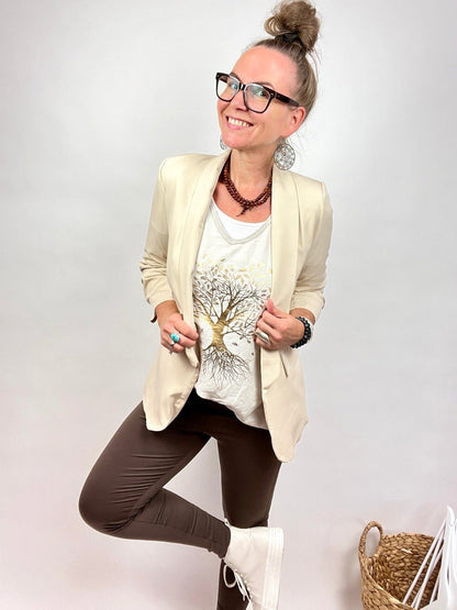 Jacke Blazer Ellen Cream - FROLLEIN KÄTHE Shop