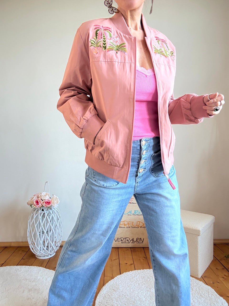 Jacke Blouson Holiday Rose / Fair wear - FROLLEIN KÄTHE Shop