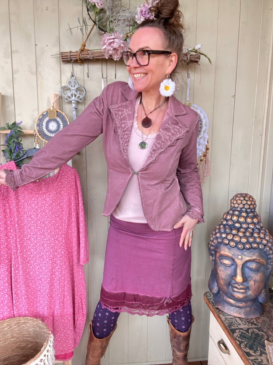Jacke Edda Alt Rose - FROLLEIN KÄTHE Shop