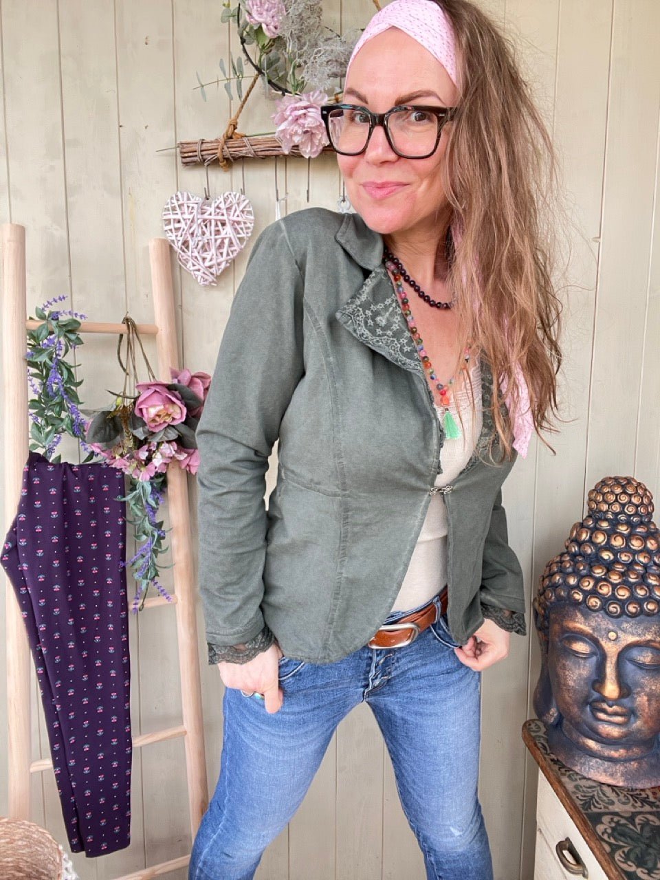 Jacke Edda Olive Grün - FROLLEIN KÄTHE Shop