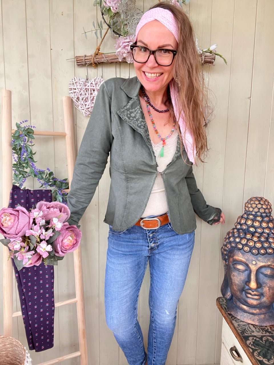 Jacke Edda Olive Grün - FROLLEIN KÄTHE Shop
