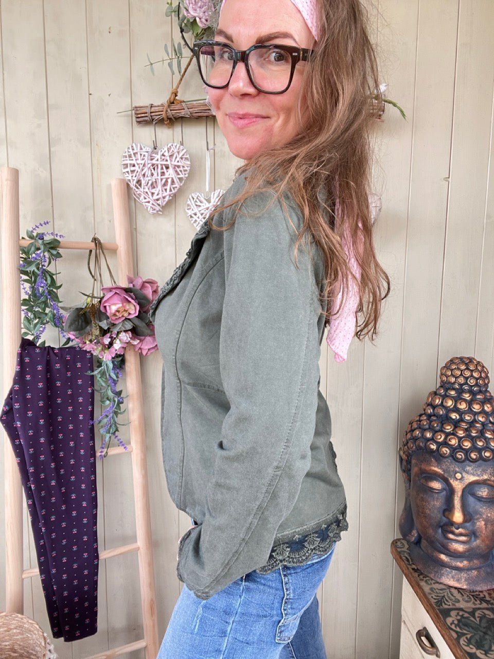 Jacke Edda Olive Grün - FROLLEIN KÄTHE Shop