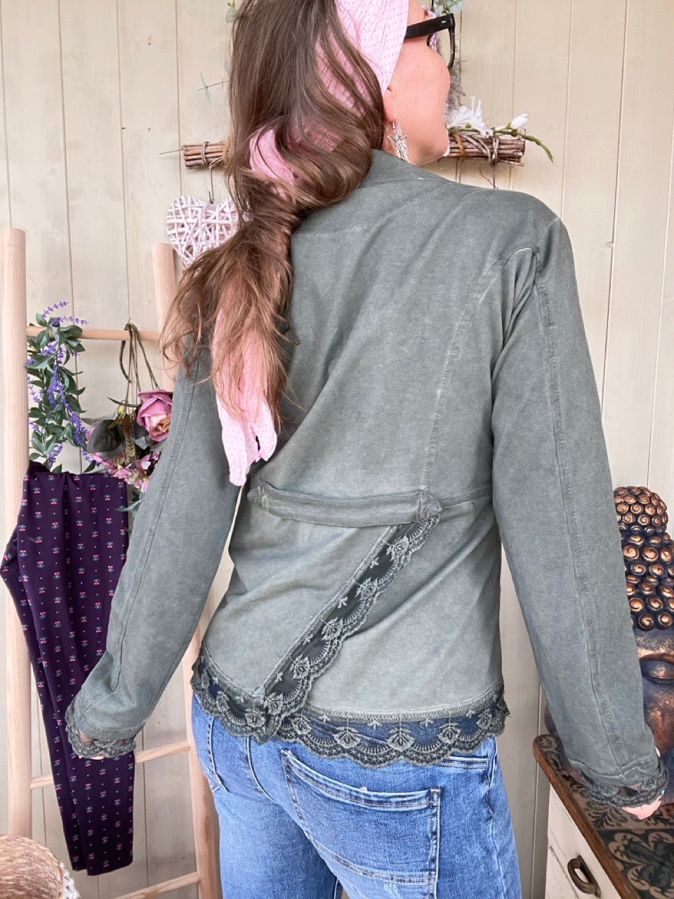 Jacke Edda Olive Grün - FROLLEIN KÄTHE Shop