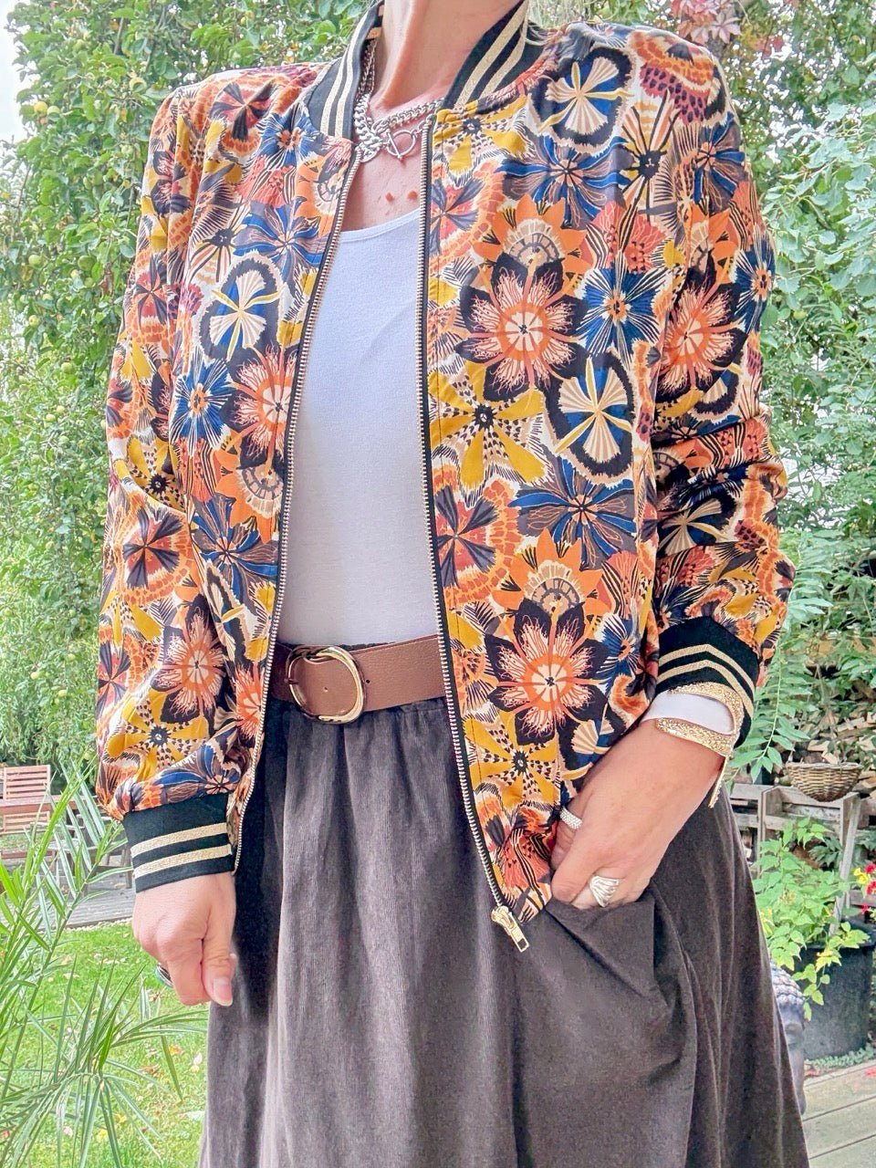Jacke Farbentraum Orange - FROLLEIN KÄTHE Shop