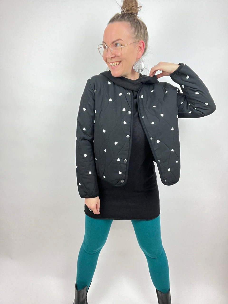 Jacke Herz Schwarz - FROLLEIN KÄTHE Shop
