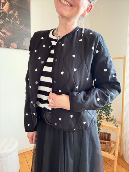 Jacke Herz Schwarz - FROLLEIN KÄTHE Shop
