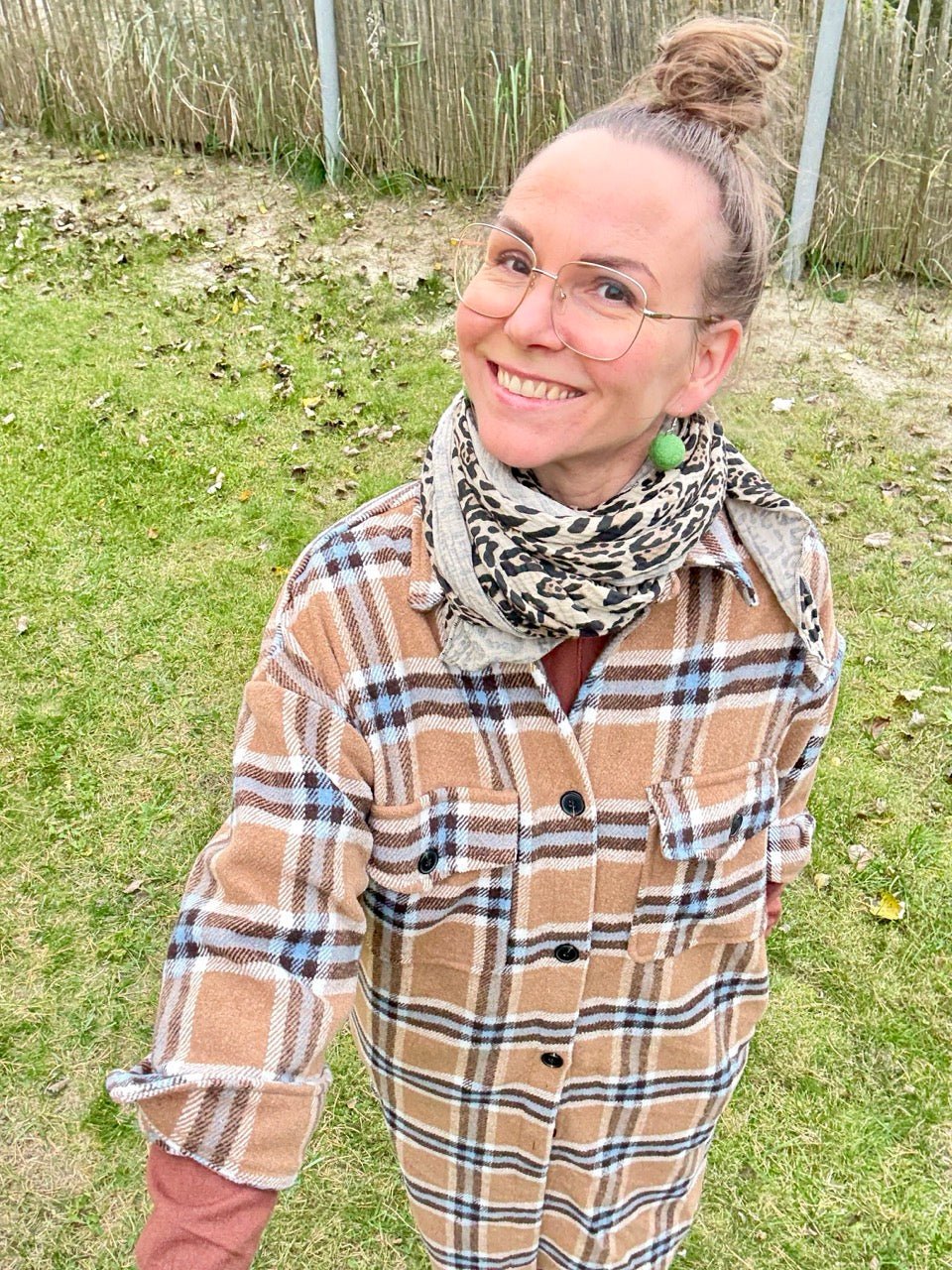 Jacke Stripe Cozy Check - FROLLEIN KÄTHE Shop
