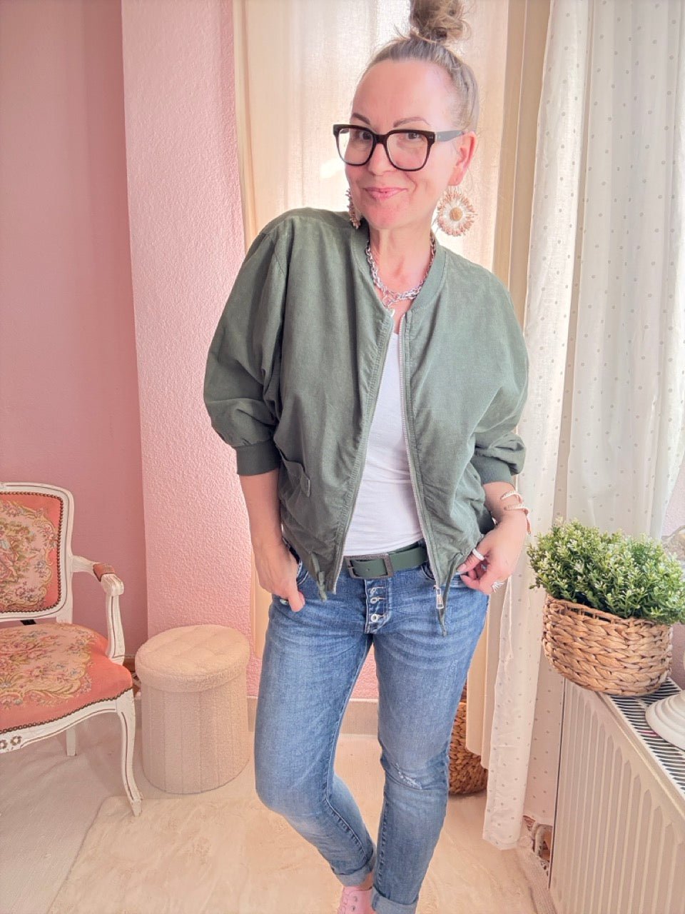 Jacke Terry Alt Rose Olive - FROLLEIN KÄTHE Shop