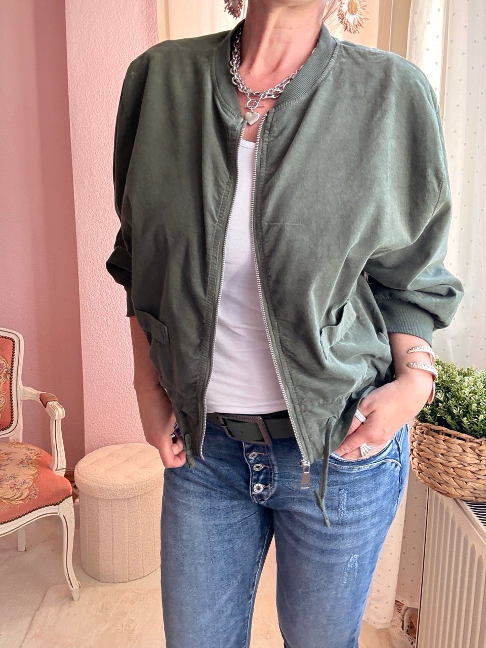 Jacke Terry Alt Rose Olive - FROLLEIN KÄTHE Shop