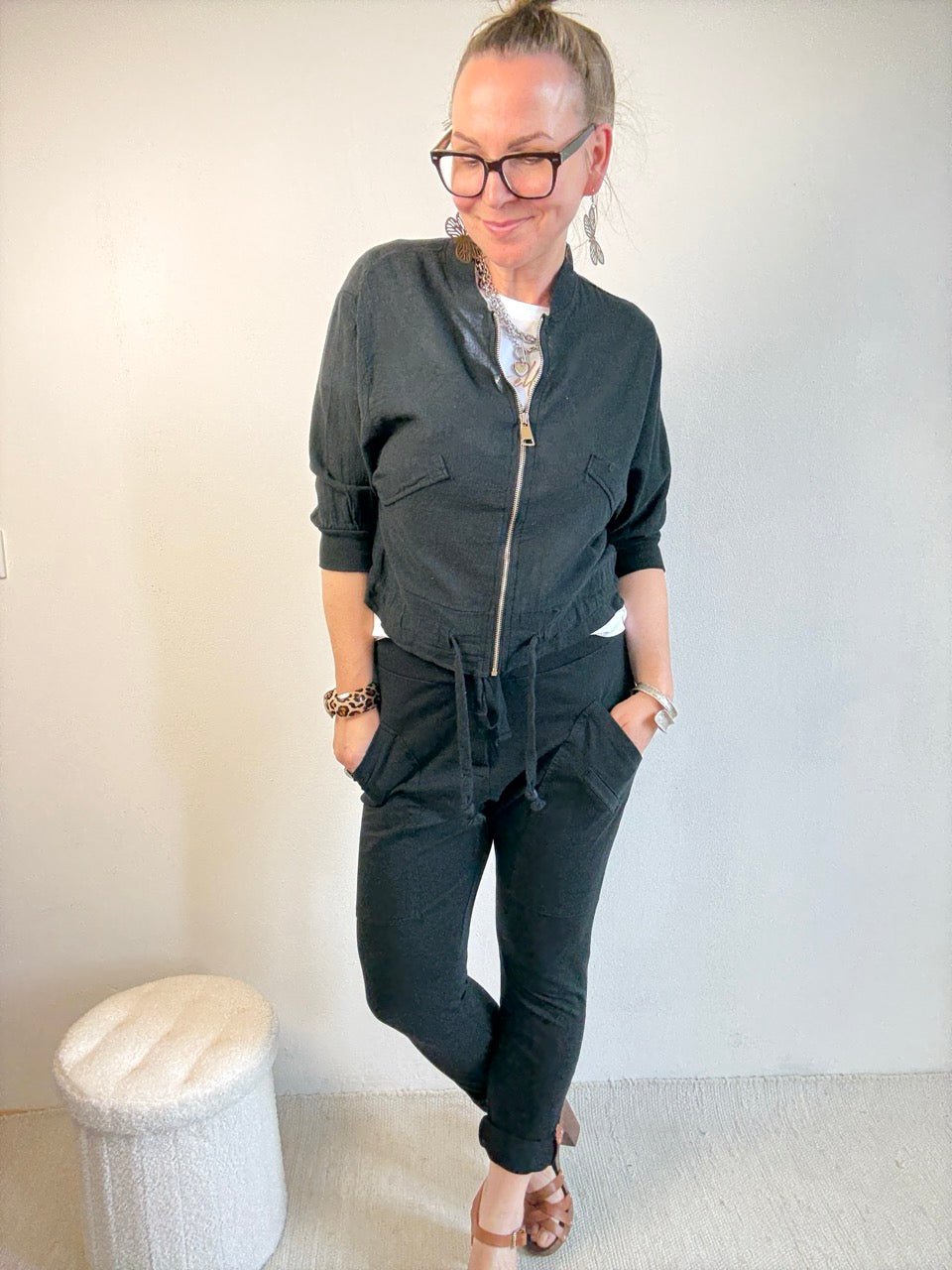 Jacke Terry Schwarz - FROLLEIN KÄTHE Shop