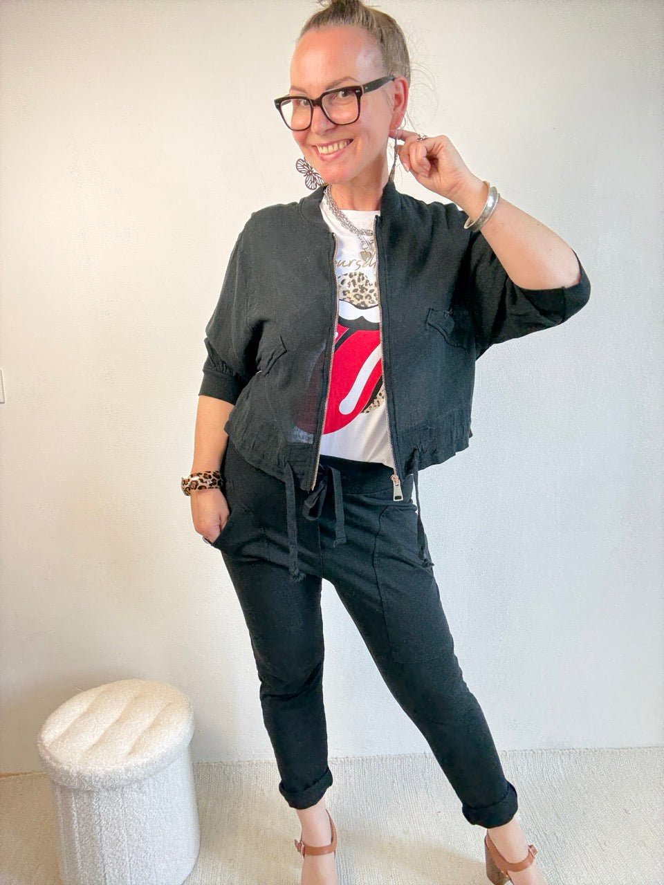 Jacke Terry Schwarz - FROLLEIN KÄTHE Shop