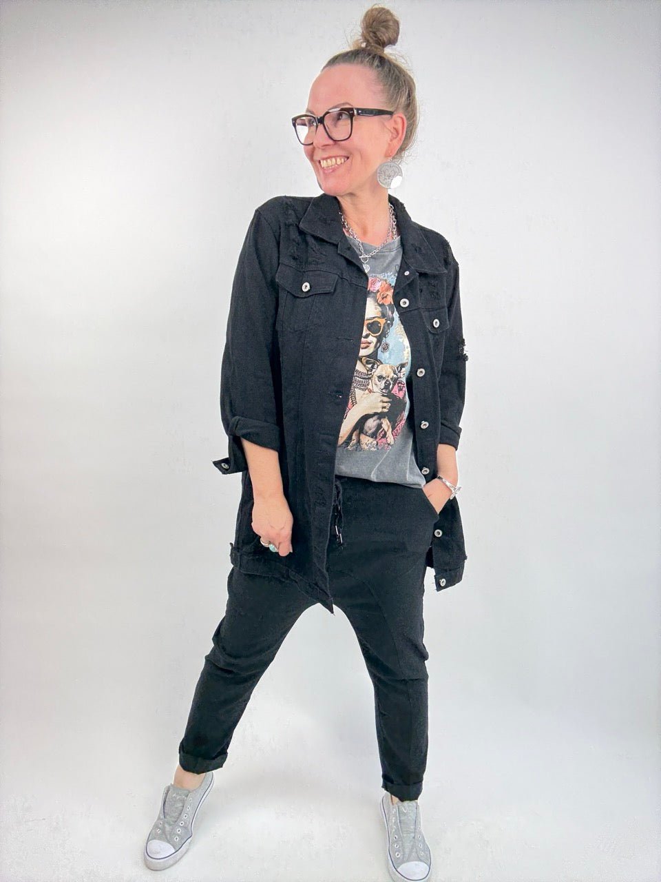 Jeansjacke Raja Schwarz NEU! - FROLLEIN KÄTHE Shop