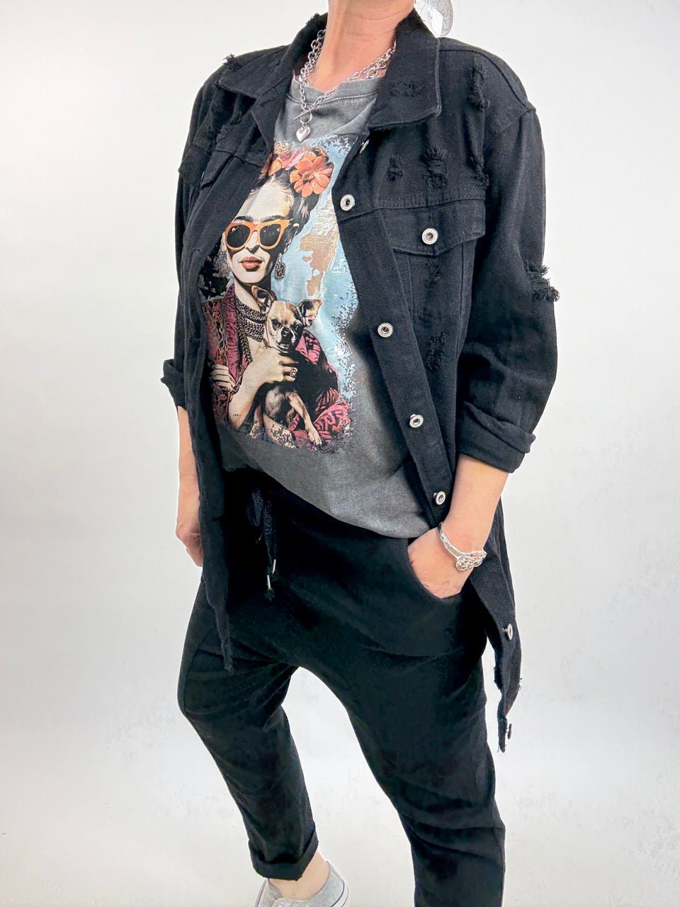 Jeansjacke Raja Schwarz NEU! - FROLLEIN KÄTHE Shop