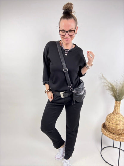 Jogger Set Mara Schwarz - FROLLEIN KÄTHE Shop