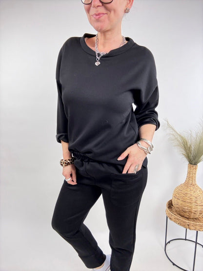 Jogger Set Mara Schwarz - FROLLEIN KÄTHE Shop
