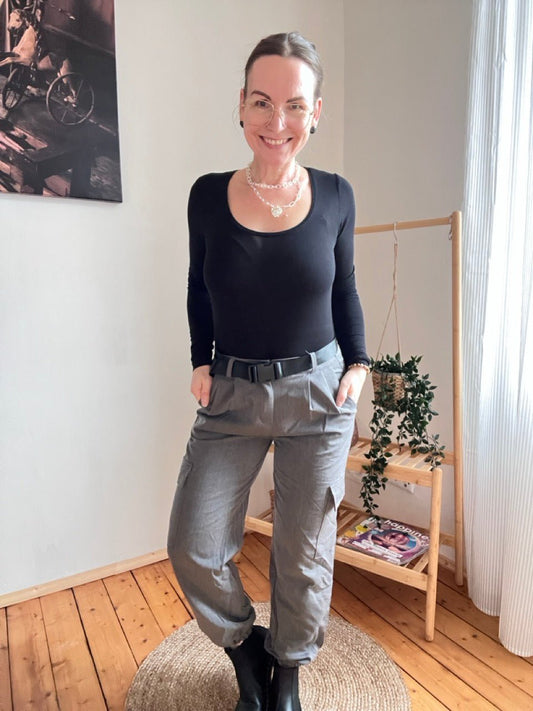Jogpants Cargo Style Grau - FROLLEIN KÄTHE Shop