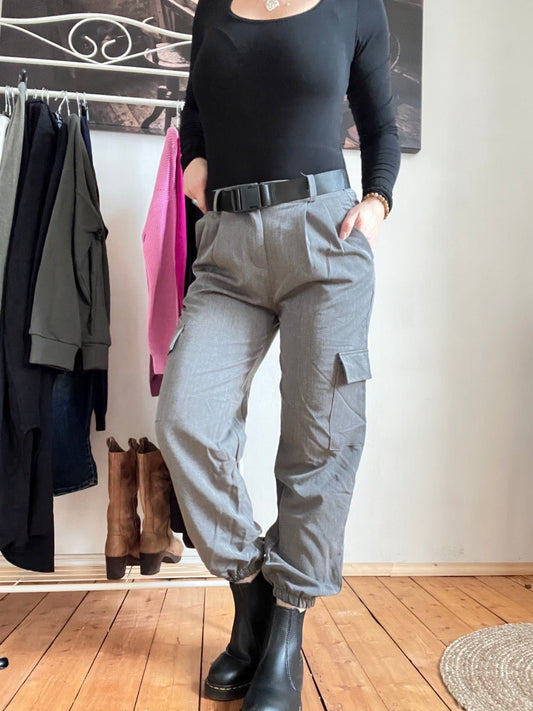 Jogpants Cargo Style Grau - FROLLEIN KÄTHE Shop