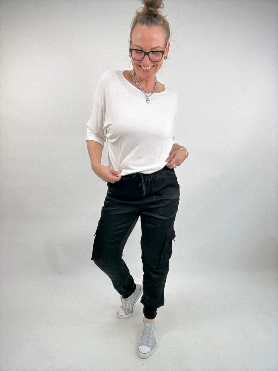 Jogpants Caro Cargo Schwarz - FROLLEIN KÄTHE Shop