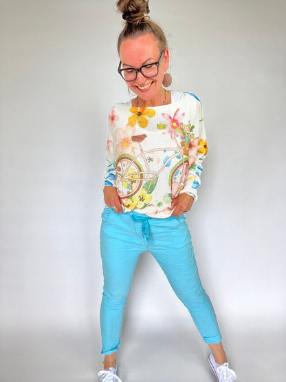 Jogpants Nice Style Ozeanblau - FROLLEIN KÄTHE Shop
