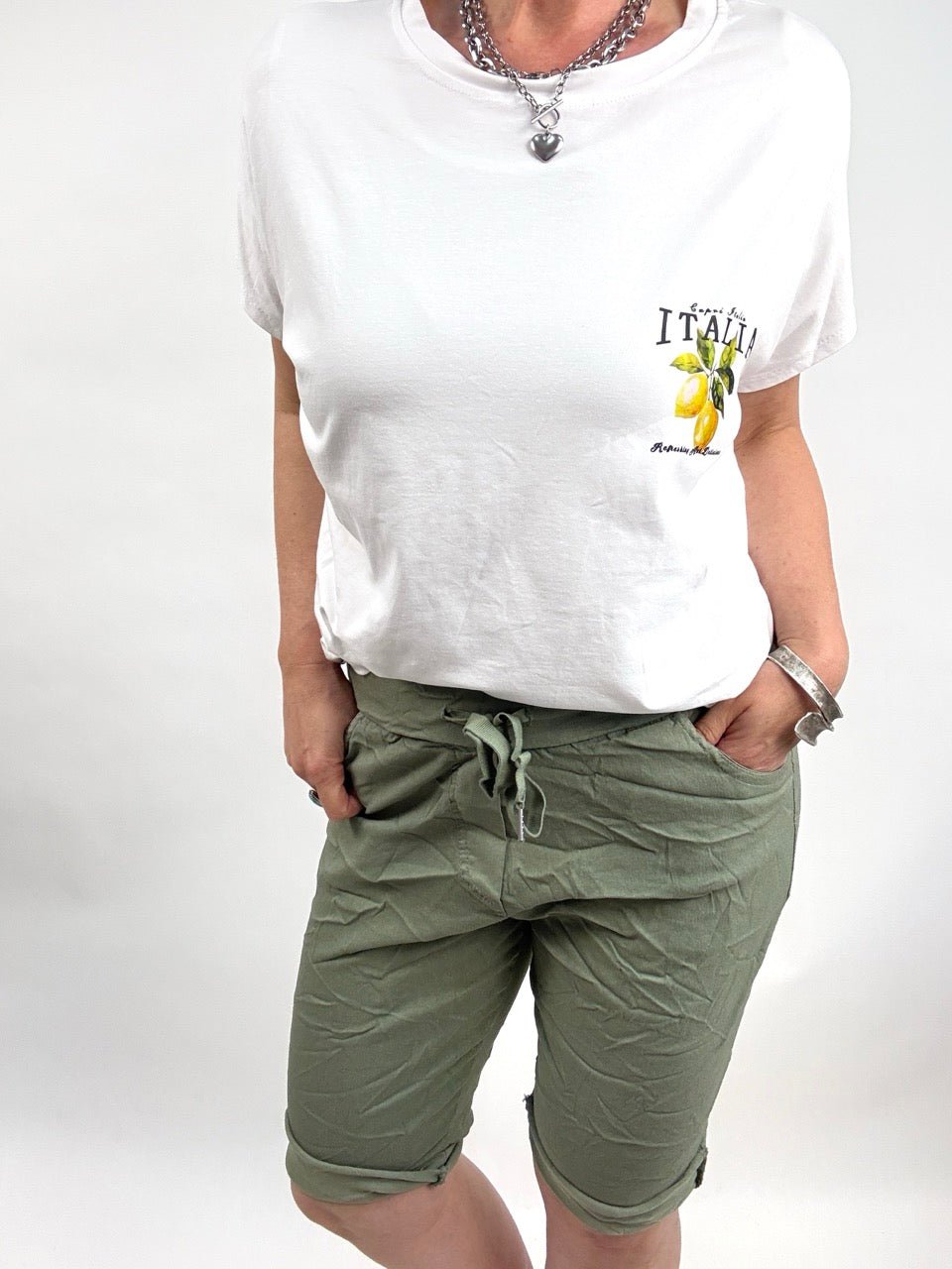 Jogpants Short Nice Style Olive - FROLLEIN KÄTHE Shop