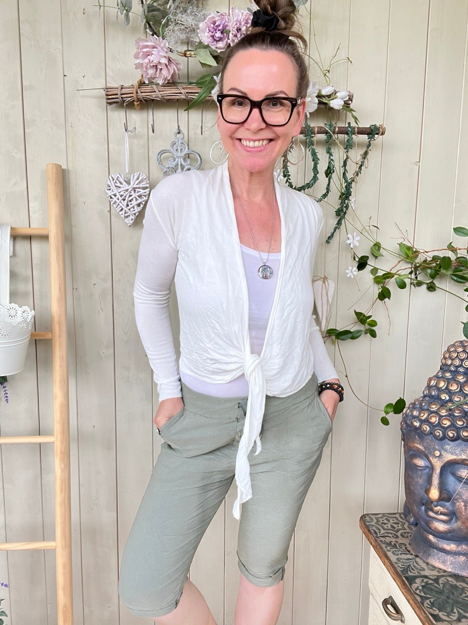 Jogpants Short Nice Style Olive Grün - FROLLEIN KÄTHE Shop